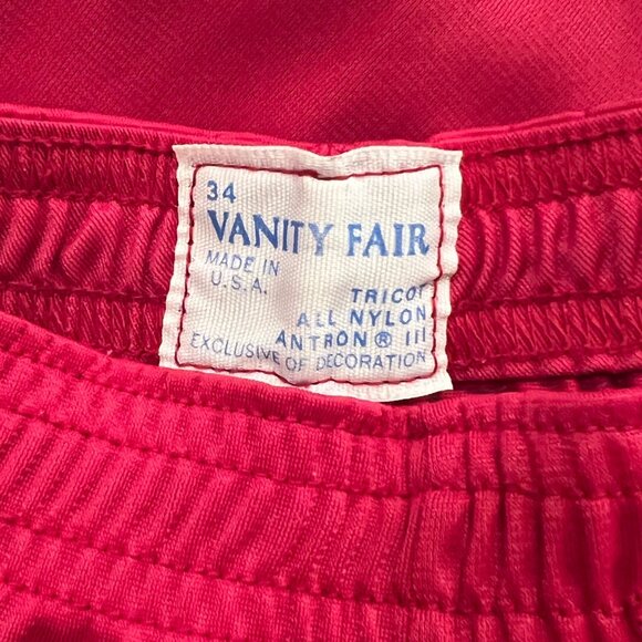 Vanity Fair Vintage Red Size 34 Pajama Top & Pants Set Satin Nylon - Picture 6 of 6